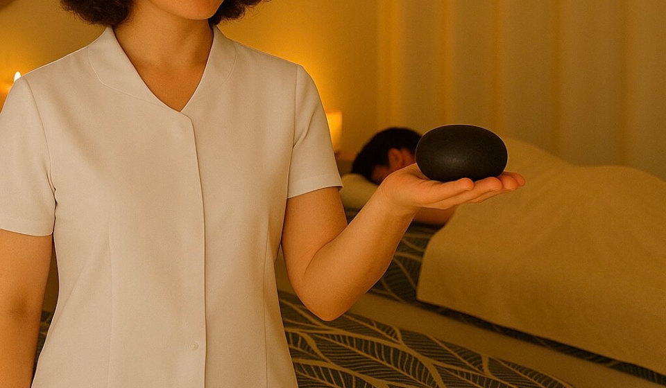 Hot Stone Massage Treatment Therapist in Bath Teresa Migliaccio