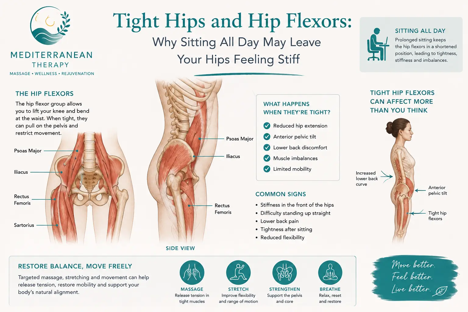 Tight Hips & Hip Flexors | Deep Tissue Massage Bath